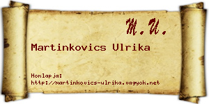 Martinkovics Ulrika névjegykártya